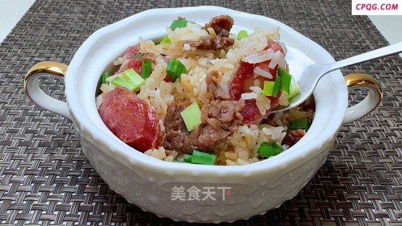 腊肠牛肉焖饭的做法