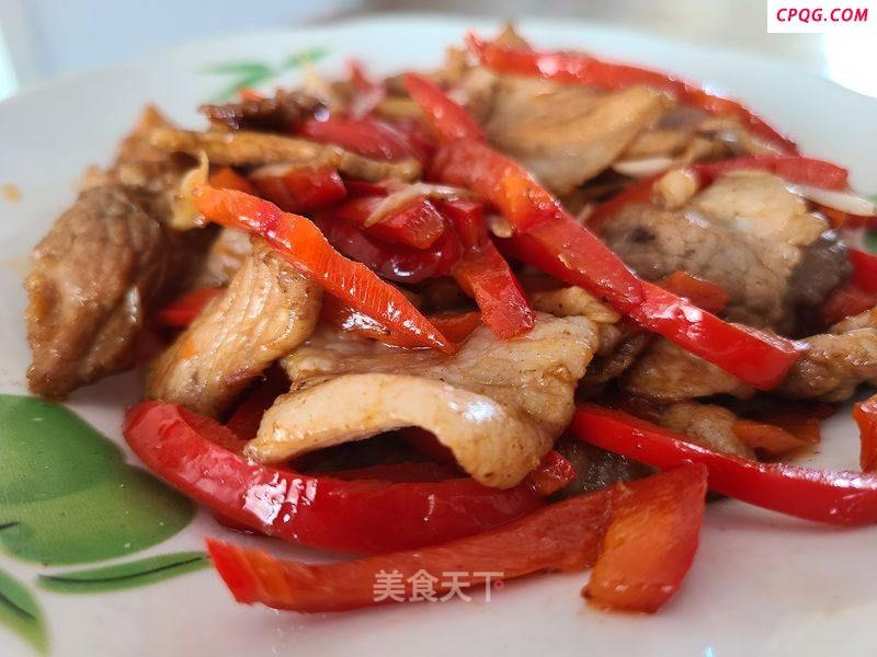 红尖椒炒肉片的做法