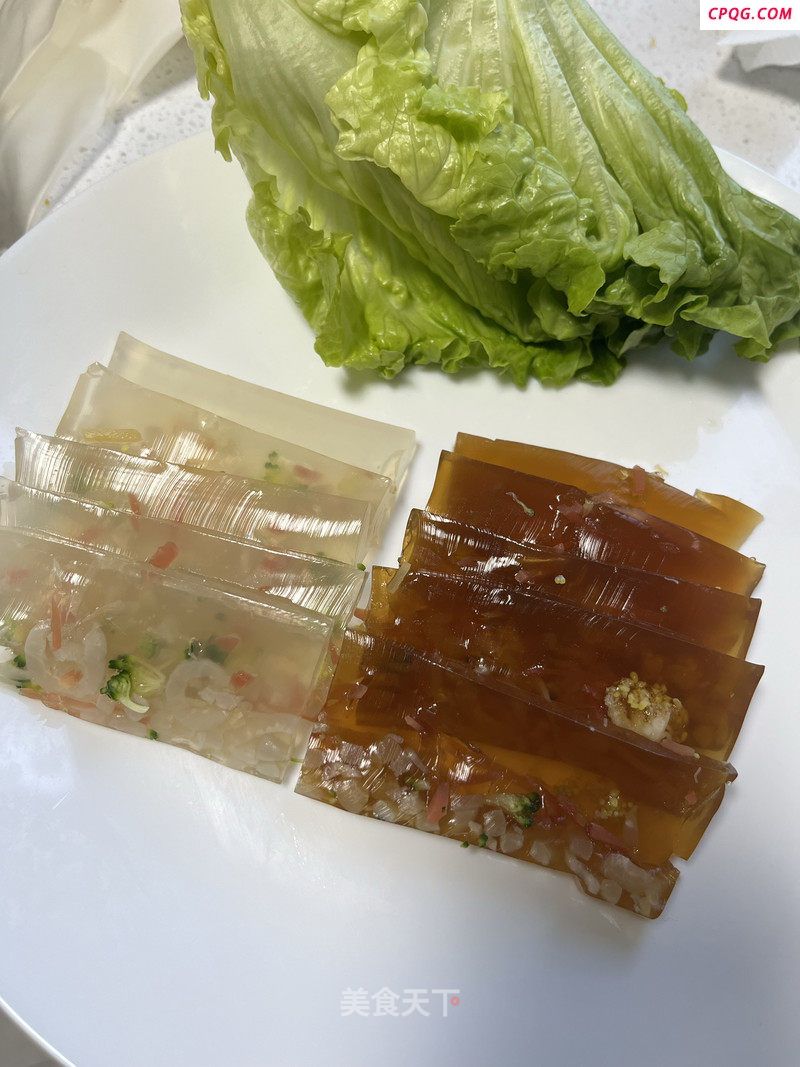双色蔬菜猪皮冻的做法