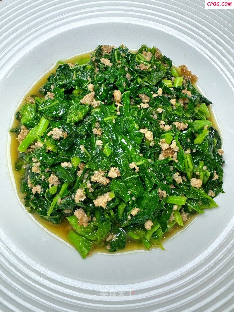 肉沫炒冬寒菜的做法