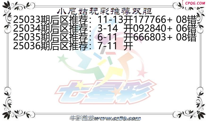 七星彩2025036期小尼姑玩彩双胆图谜