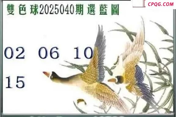 天吉鸟语断蓝25年040期双色球系列图