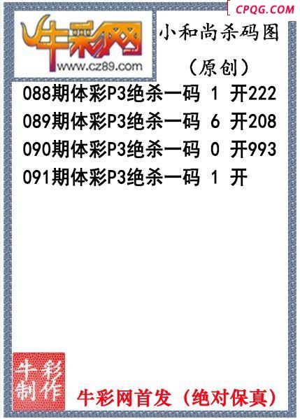 小和尚杀码091期今期体彩P3图谜（原创）