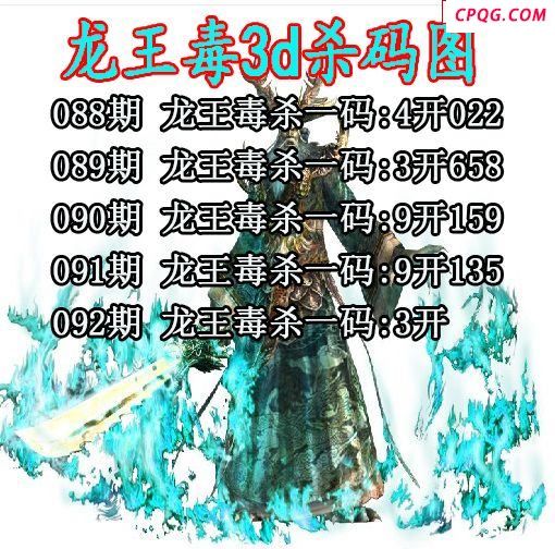 龙王毒杀码2025092期3d图谜（原创）