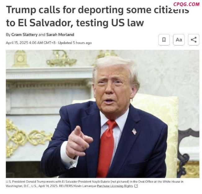 特朗普要送暴力犯出国坐牢