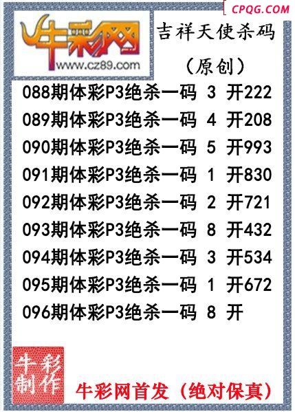 吉祥天使杀码096期P3图谜（原创）