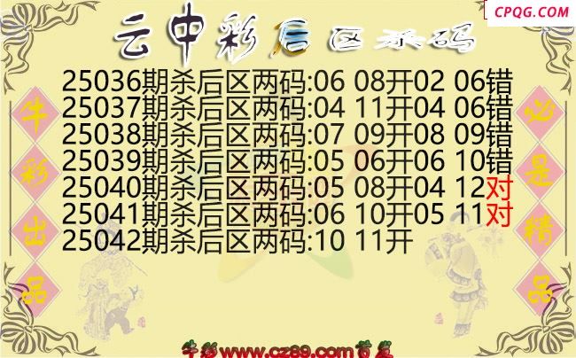 大乐透042期云中彩后区杀码图谜