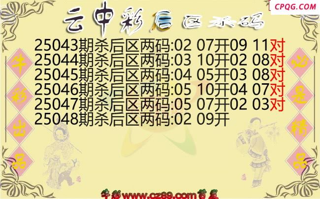 大乐透048期云中彩后区杀码图谜