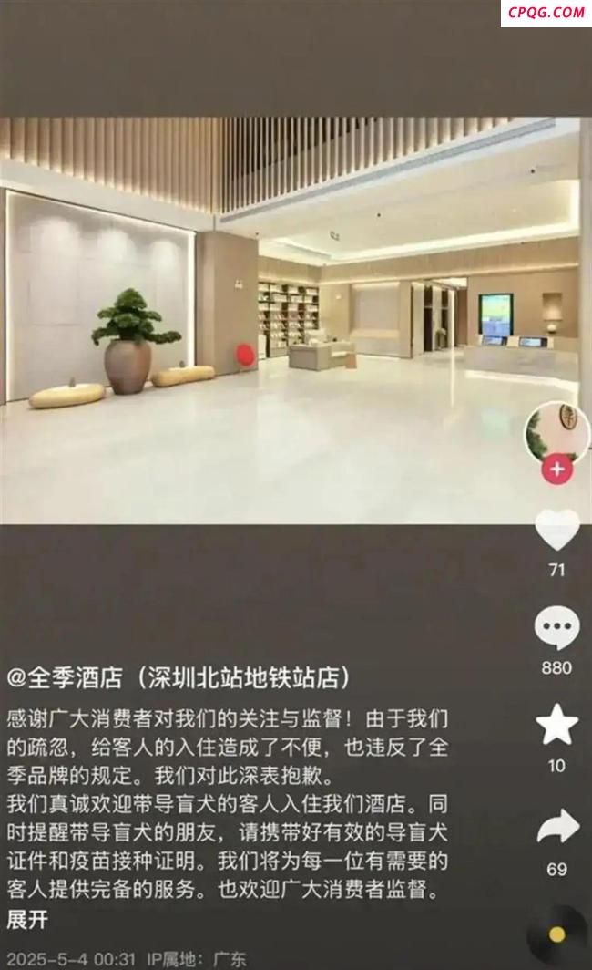 多家酒店将导盲犬视作宠物