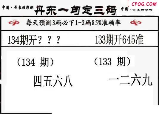 丹东一句定三码2025134期3d图谜（特准版）