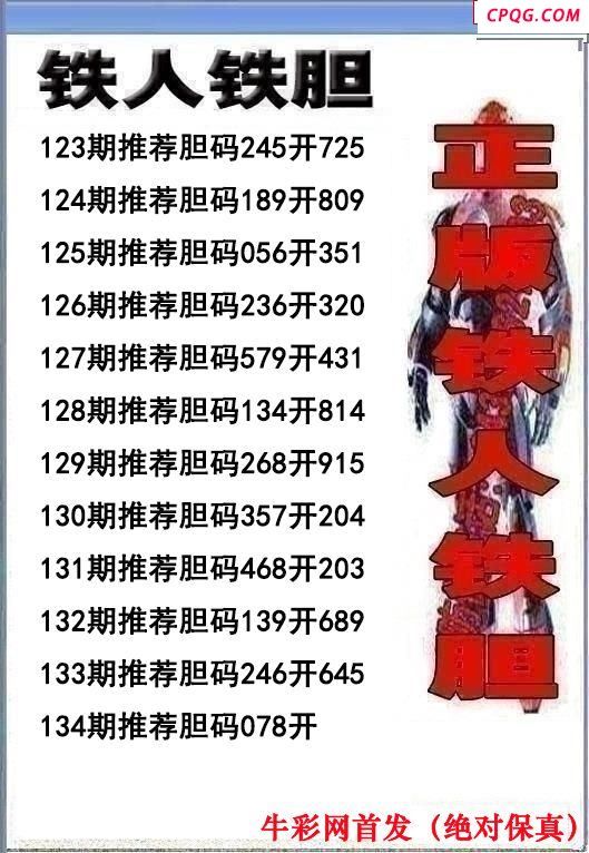 铁人双胆2025134期3d图谜