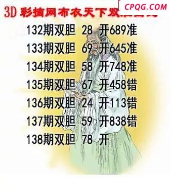 布衣天下2025138期3d图谜