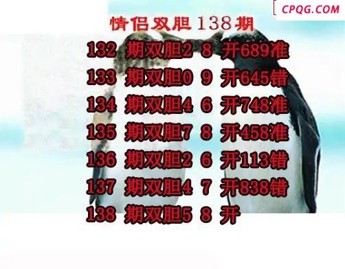 情侣双胆2025138期3d图谜