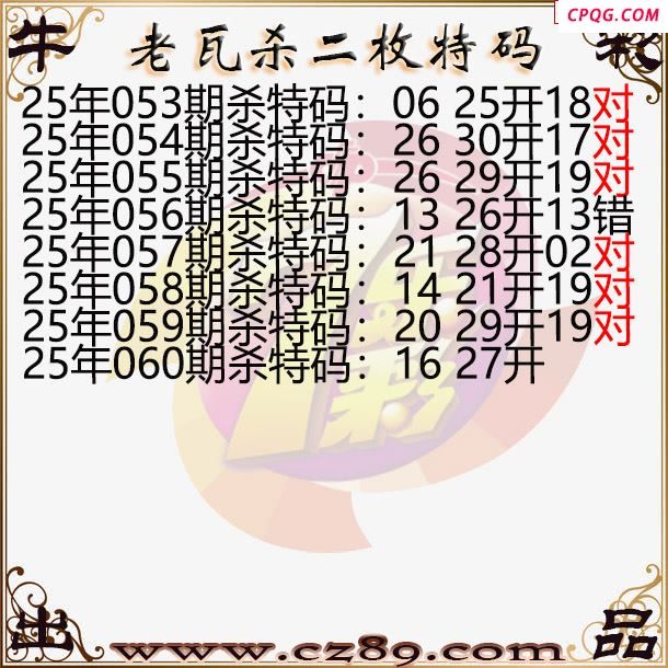 七乐彩2025060期老瓦杀特码图谜