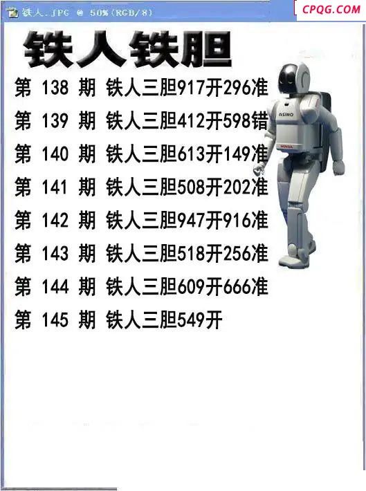 铁人铁胆2025145期3d图谜