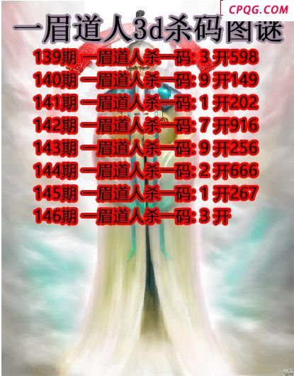 一眉道人杀码2025146期3d图谜（原创）
