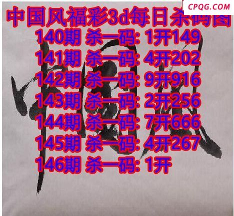 中国风杀码2025146期3d图谜（原创）