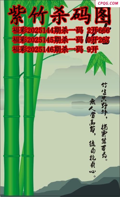 紫竹杀码2025146期3d图谜（原创）