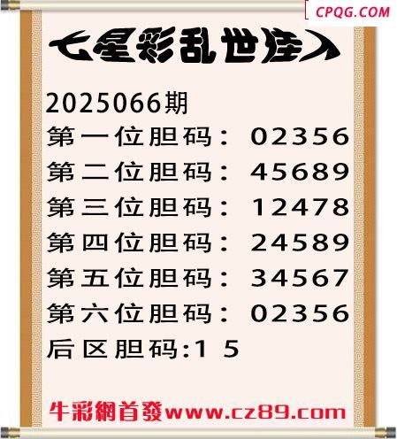 七星彩2025年066期乱世佳人五码图谜 