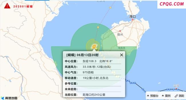 台风“蝴蝶”已加强为台风级