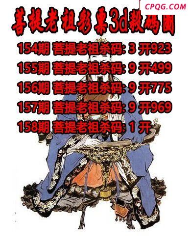 菩提老祖杀码2025158期3d图谜（原创）