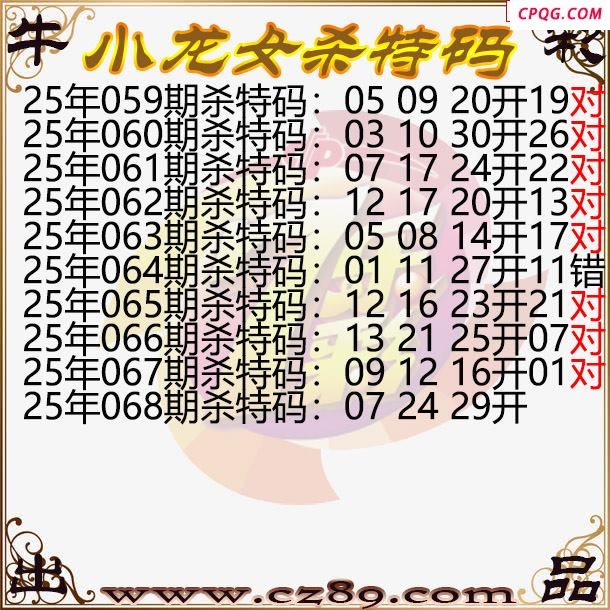 七乐彩2025068期小龙女杀特码图迷