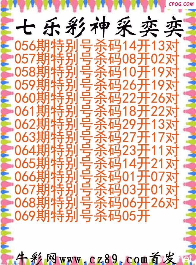 七乐彩2025069期神采奕奕图谜