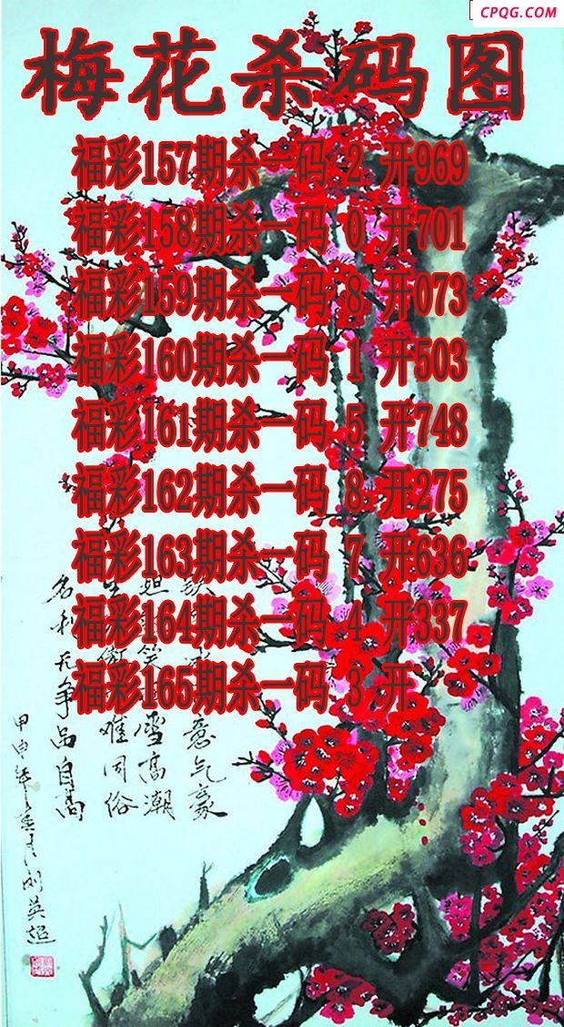 梅花杀码2025165期3d图谜（原创）
