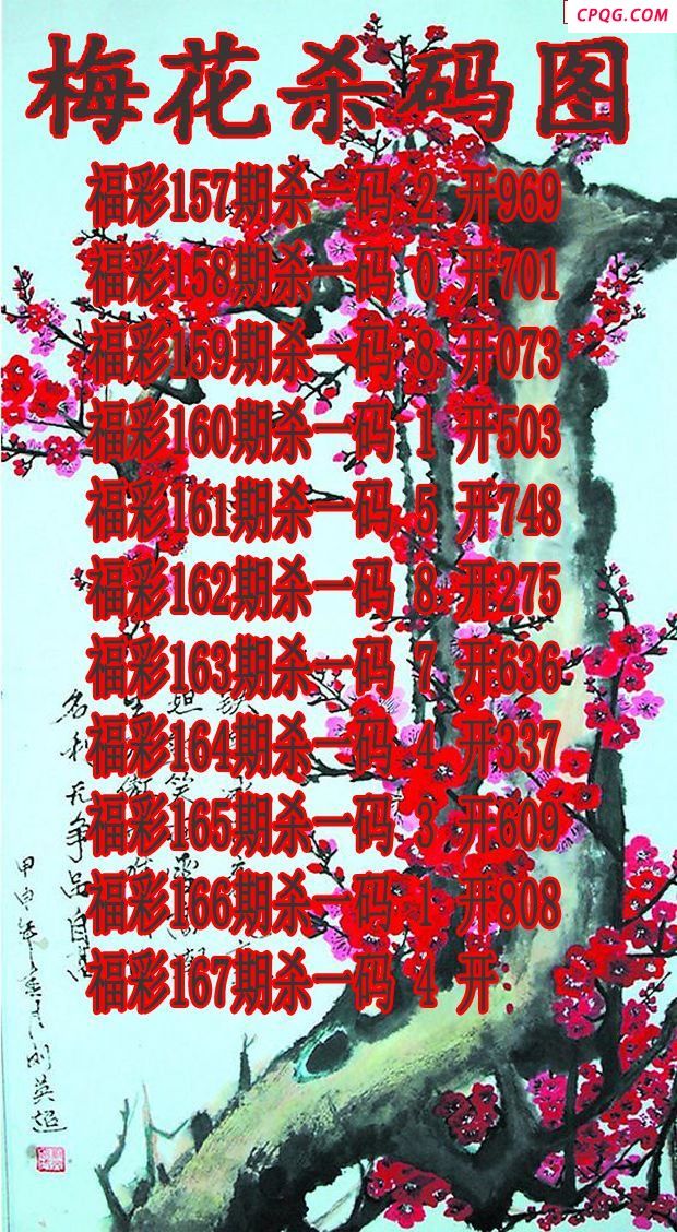 梅花杀码2025167期3d图谜（原创）