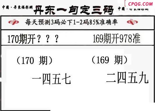 丹东一句定三码2025170期3d图谜（特准版）