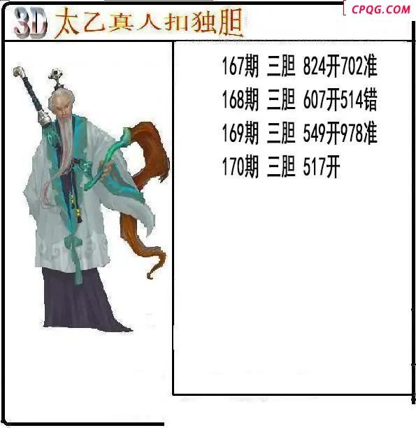 太乙真人独胆2025170期3d图谜