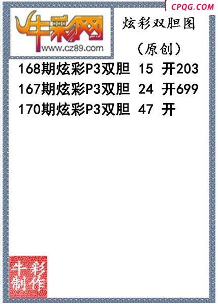 炫彩双胆170期今天P3图谜（原创）