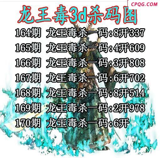 龙王毒杀码2025170期3d图谜（原创）