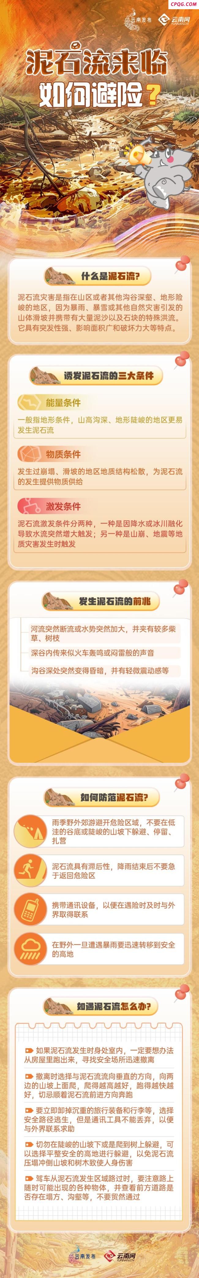 遇到泥石流往哪跑最安全