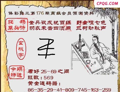 体彩P3176期 5188图谜（2025特一级会员版）