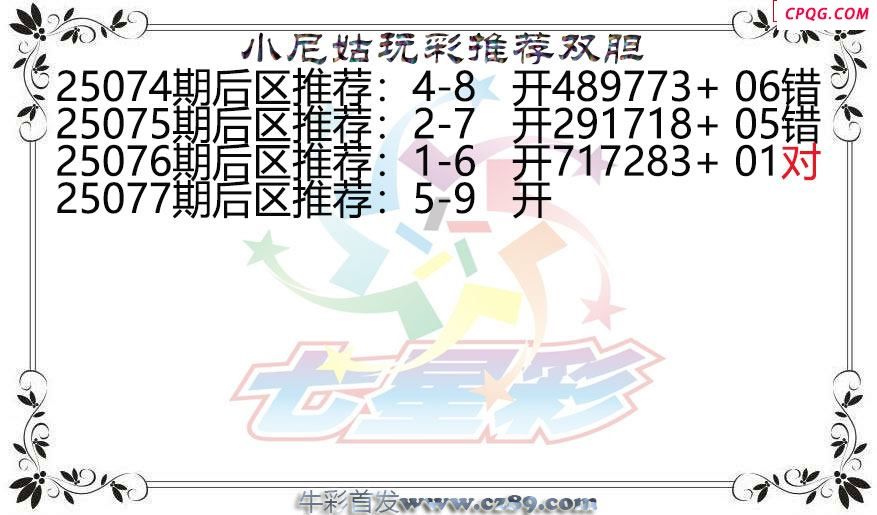 七星彩2025077期小尼姑玩彩双胆图谜