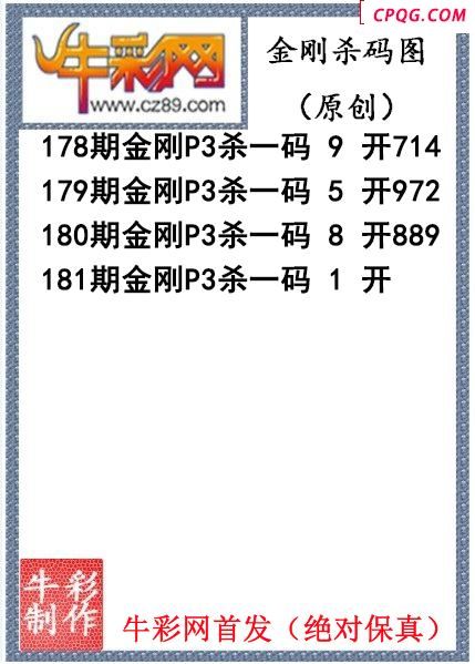 金刚杀码181期体彩P3图迷（原创）