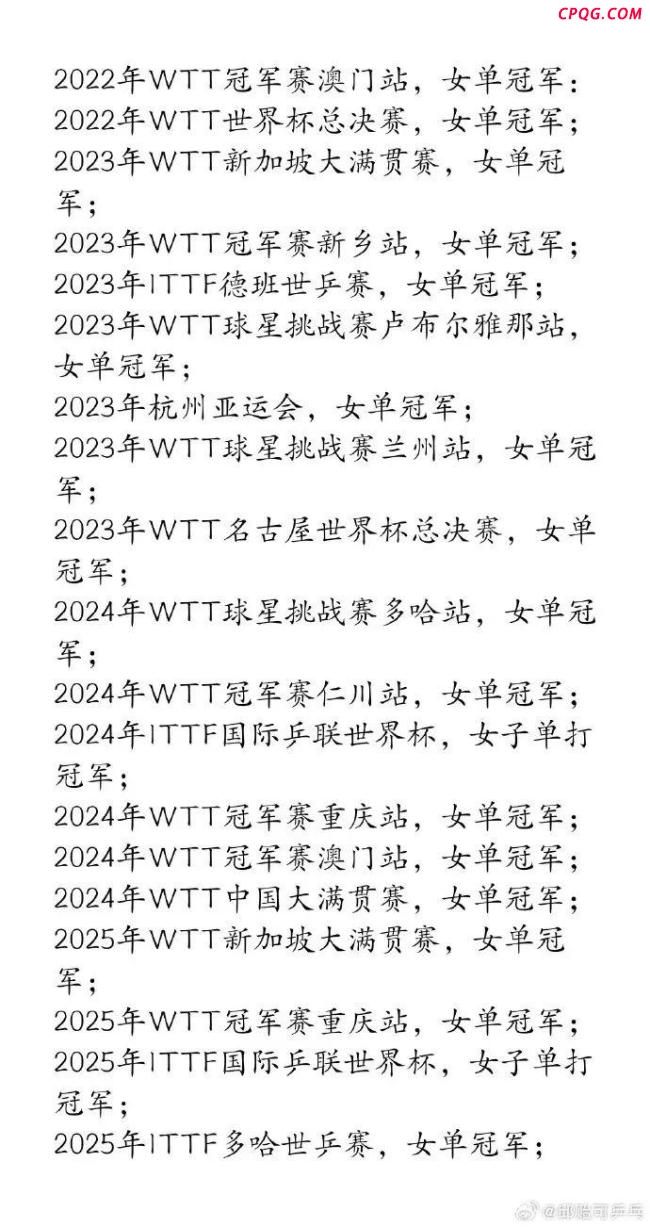 孙颖莎教练回应争议 晒战绩反击质疑