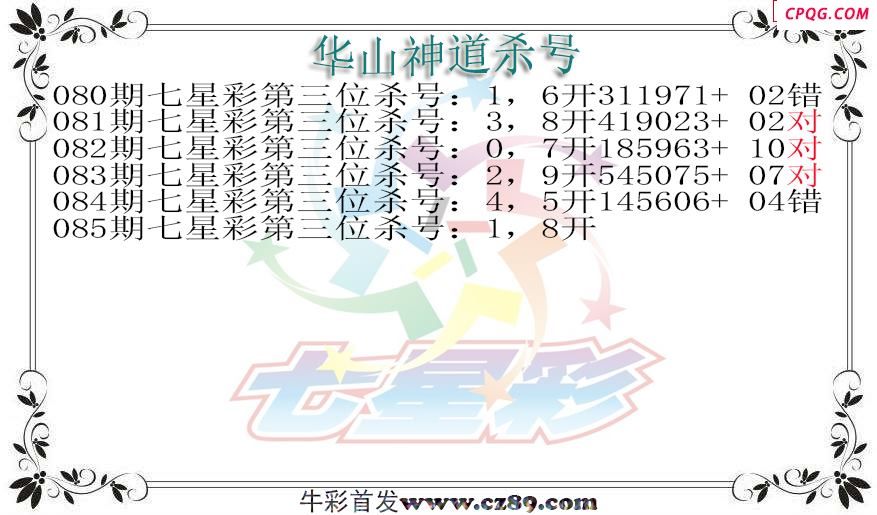 七星彩2025085期百万雄师第二位杀两码图谜