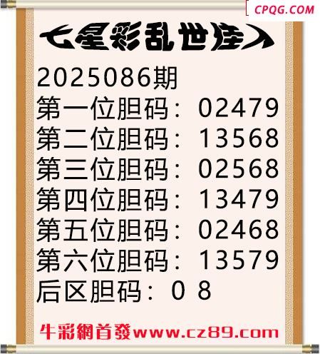 七星彩2025年086期乱世佳人五码图谜