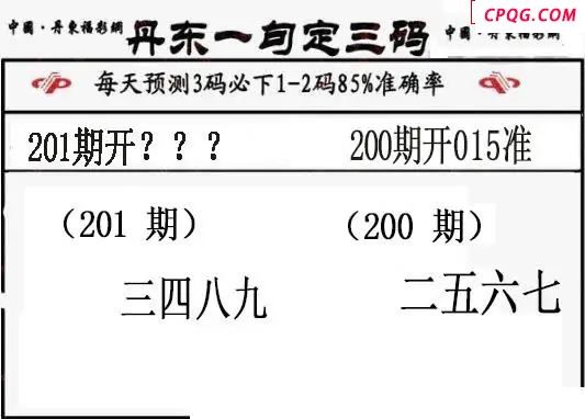 丹东一句定三码2025201期3d图谜（特准版）