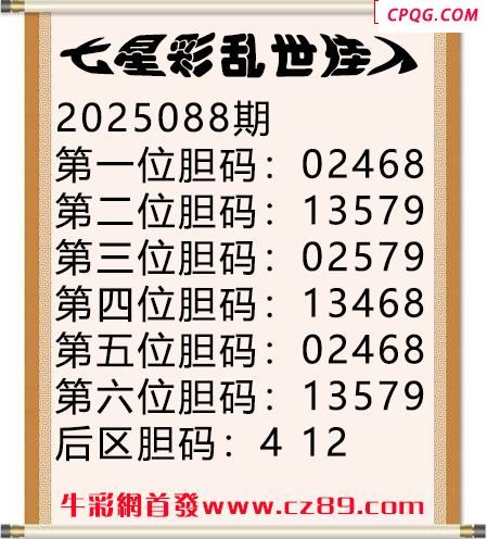 七星彩2025年088期乱世佳人五码图谜