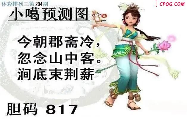 体彩P32045年204期 小嘎预测图