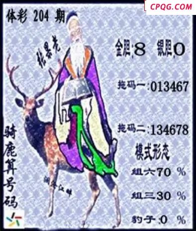 25年体彩P3204期 茶城沧江图谜
