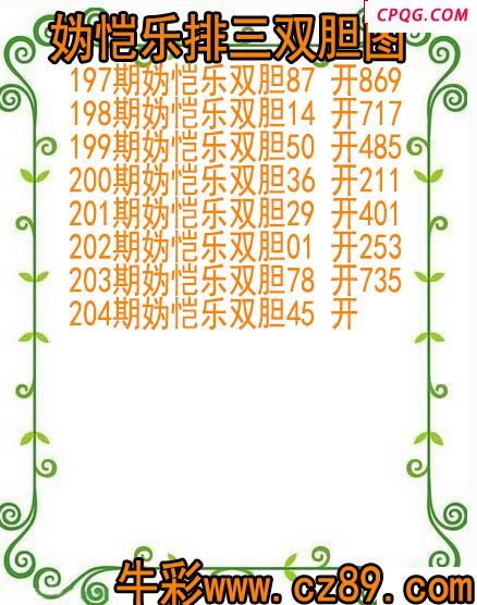 25年204期妫恺乐排三双胆图