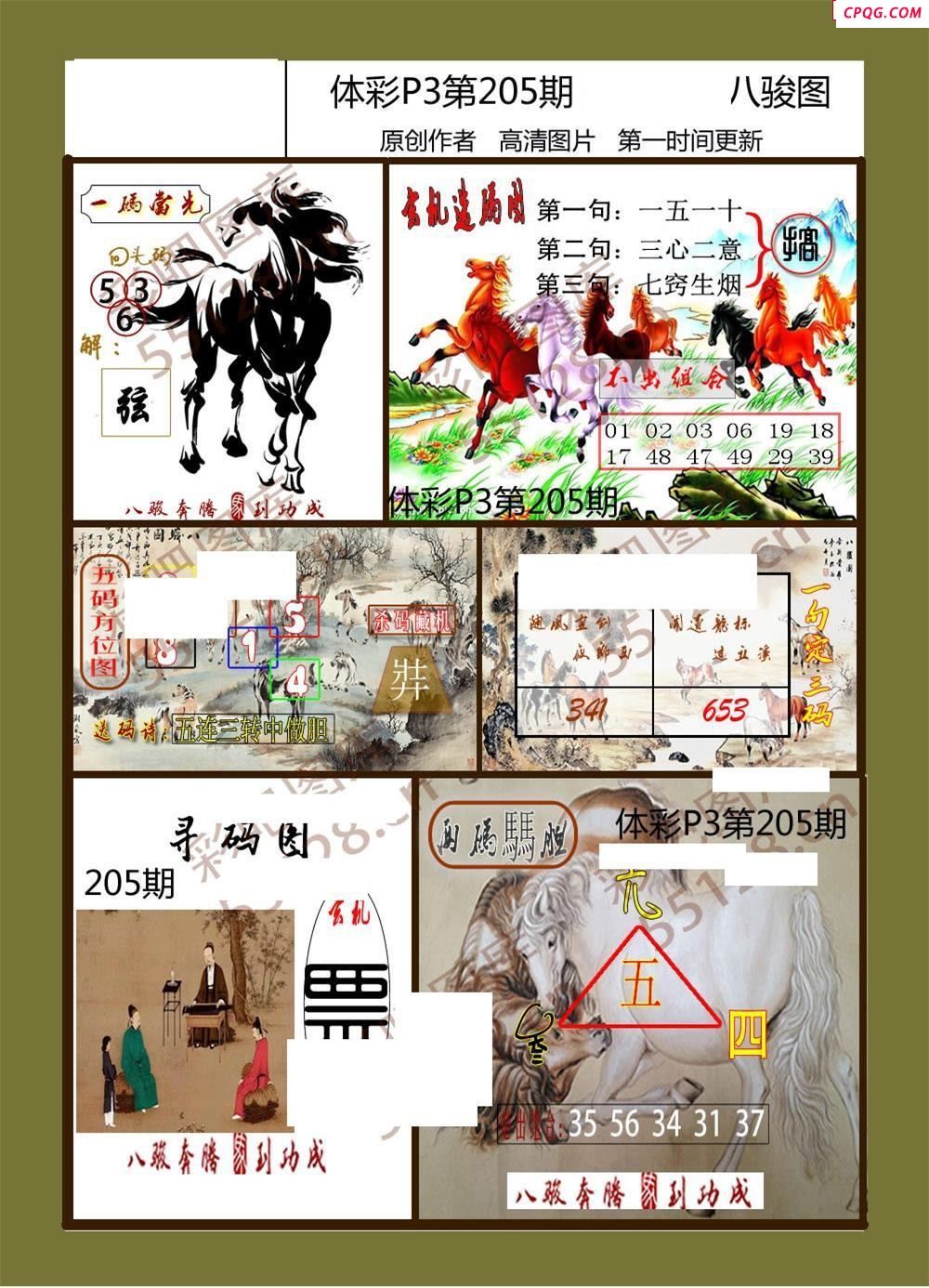 八骏图205期体彩p3图谜