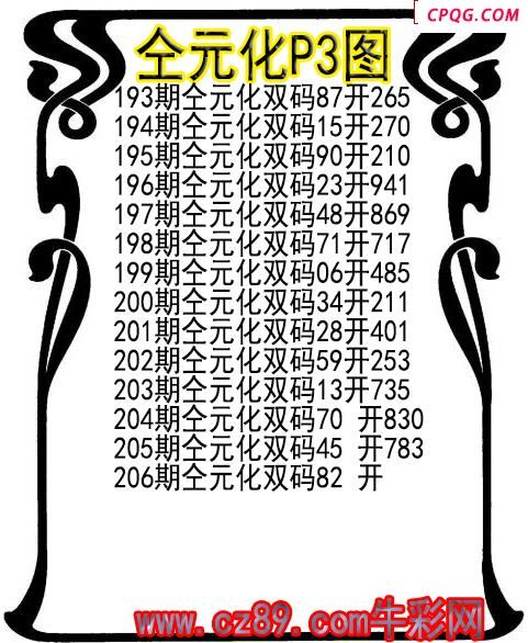 25年206期仝元化P3图谜