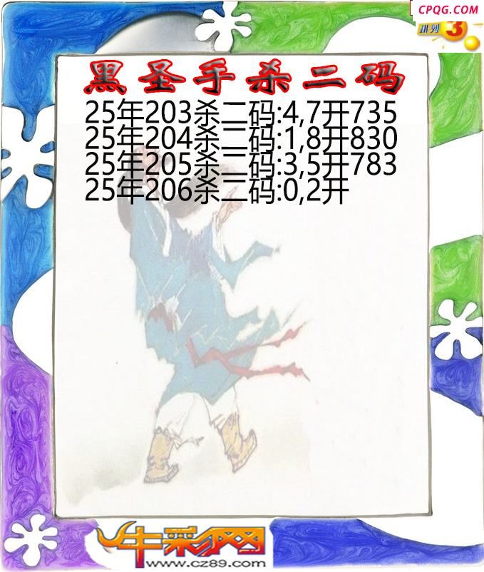 黑圣手杀二码206期体彩P3图谜