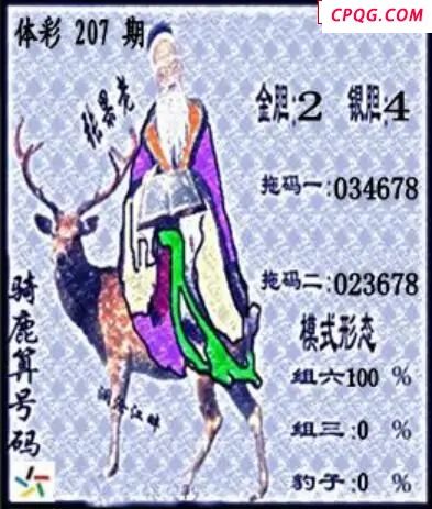 25年体彩P3207期 茶城沧江图谜