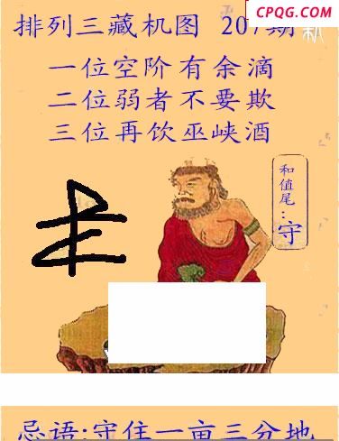 新版藏机图25年207期体彩p3图谜